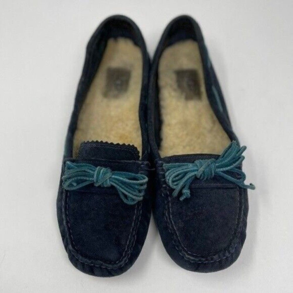UGG Meena womans moccasins blue BoxC Sherpa - Picture 4 of 9